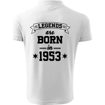 Pánská košile Legends are born in 1953 - Polokošile pánská Pique Polo 203 - 3XL ( Bílá )
