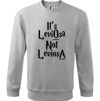 Chlapecké tričko Leviosa not Levjosa - Mikina Essential dětská - 146 cm/10 let ( Světlešedý Melír )