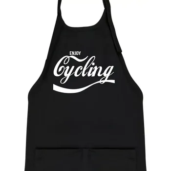 Kuchyňská zástěra Enjoy Cycling - Dětská zástěra na vaření - Univerzální velikost ( Černá )