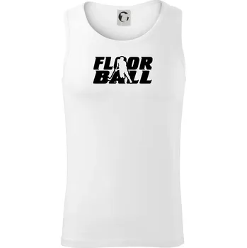 Floorball nápis rovný - Tílko pánské Core - S ( Bílá )