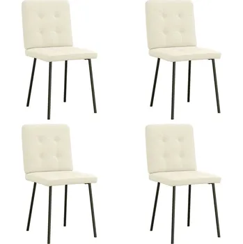 Jídelní židle OMAXI Jídelní židle 4 ks krémové samet 566119