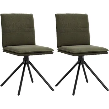 Jídelní židle OMAXI VidaXL Jídelní židle Army zelená umělá semišová kůže 634375
