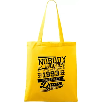 Nobody is perfect - 1993 - Taška bavlněná - 42 x 38 cm ( Žlutá )