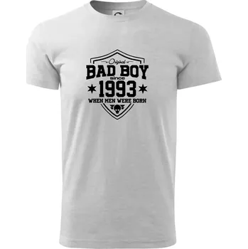 Bad boy since 1993 - Triko extra velké (5-8XL) - 7XL ( Světlešedý Melír )