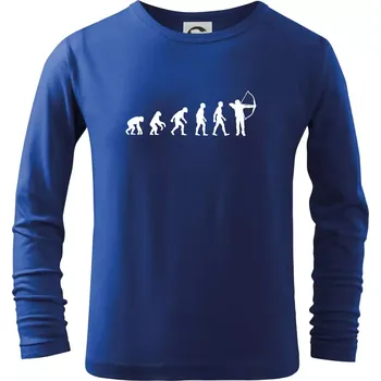 Evoluce lukostřelba - Triko dětské Long Sleeve - 146 cm/10 let ( Královská modrá )