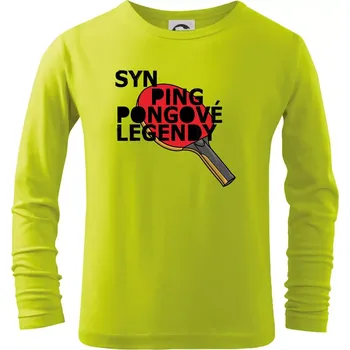 Dětská móda Syn ping pongové legendy - Triko dětské Long Sleeve - 122 cm/6 let ( Limetková )