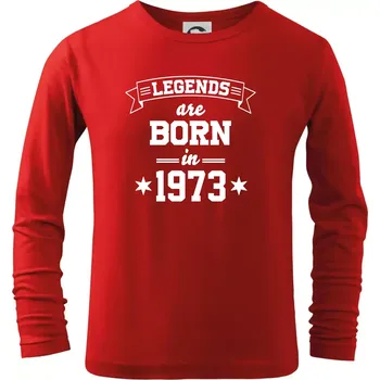 Chlapecké tričko Legends are born in 1973 - Triko dětské Long Sleeve - 122 cm/6 let ( Červená )