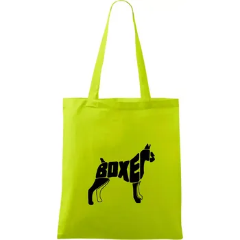 Boxer nápis v těle - Taška bavlněná - 42 x 38 cm ( Limetková )