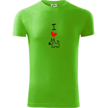 Pánské oblečení I love dogs - Viper FIT - Pánské zůžené tričko - 3XL ( Apple Green )