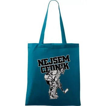 Nejsem cedník - Taška bavlněná - 42 x 38 cm ( Petrolejová )