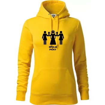 Dámská mikina Spolu pičky (Hana-creative) - Mikina dámská Cape s kapucí - L ( Žlutá )