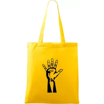 Papír černě - Taška bavlněná - 42 x 38 cm ( Žlutá )