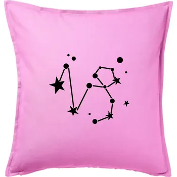 Polštář Souhvězdí - Capricorn - Kozoroh - Polštář 50x50 - 50x50 - Pouze potah ( Růžová )