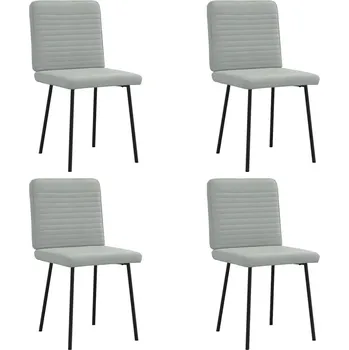 Jídelní židle OMAXI Jídelní židle 4 ks světle šedé samet 566782