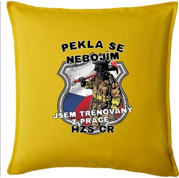 Polštář Pekla se nebojím HZS ČR - Polštář 50x50 - 50x50 - Pouze potah ( Žlutá )