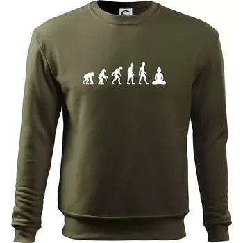 Pánská mikina Evoluce budha - Mikina Essential pánská - M ( Military )