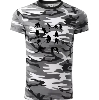 Pánské oblečení Hokejisti ikony - Army CAMOUFLAGE - XS ( Šedý maskáč )
