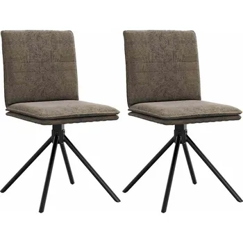 Jídelní židle OMAXI VidaXL Jídelní židle Tmavě šedá umělá semišová kůže 634368