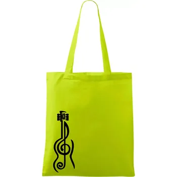 Houslový klíč kytara - Taška bavlněná - 42 x 38 cm ( Limetková )