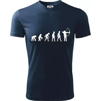 Chlapecké tričko Evoluce lukostřelba - Dětské triko sportovní (dresovina) - 122 cm/6 let ( Námořní modrá (velmi tmavá - téměř černá) )