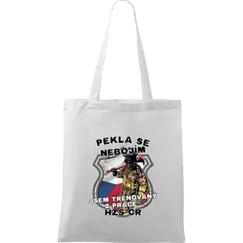 Pekla se nebojím HZS ČR - Taška bavlněná - 42 x 38 cm ( Bílá )