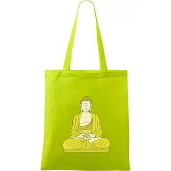 Budha zelenožlutý - Taška bavlněná - 42 x 38 cm ( Limetková )