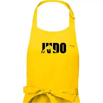 Kuchyňská zástěra Judo - Nápis - Pánská zástěra na vaření - Univerzální velikost ( Žlutá )