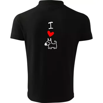 Pánská košile I love dogs - Polokošile pánská Pique Polo 203 - S ( Černá )