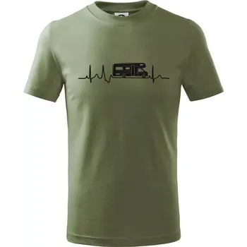 EKG obytňák - Tričko dětské bavlněné - 134 cm/8 let ( Khaki )