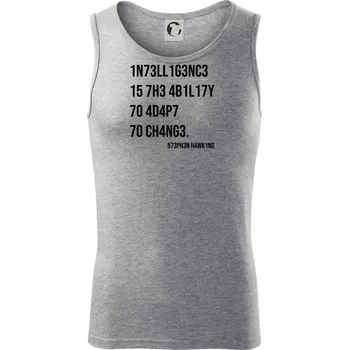 Test inteligence - Stephen Hawking - Tílko pánské Core - L ( Tmavě šedý melír )