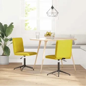 Jídelní židle OMAXI Jídelní židle 2 ks žluté samet 568199