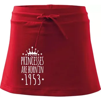 Dámská sukně Princesses are born in 1953 - Sportovní sukně - two in one - S ( Červená )