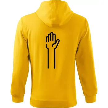 Pánská mikina Papír ikona - Mikina s kapucí na zip trendy zipper - 3XL ( Žlutá )