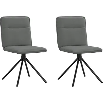 Jídelní židle OMAXI Jídelní židle 2 ks tmavě šedé textil 633897