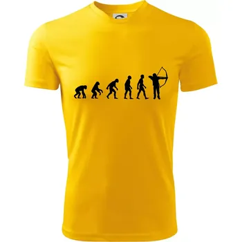 Chlapecké tričko Evoluce lukostřelba - Dětské triko sportovní (dresovina) - 122 cm/6 let ( Žlutá )