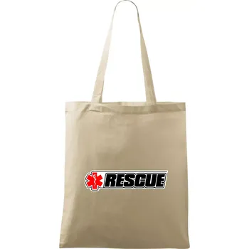Nákupní taška Záchranář rescue kříž červený - Taška bavlněná - 42 x 38 cm ( Naturální )