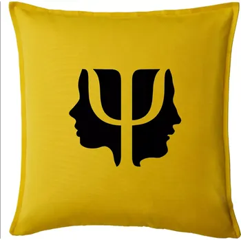 Polštář Psychologie hlavy - Polštář 50x50 - 50x50 - Pouze potah ( Žlutá )