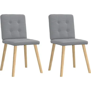 Jídelní židle OMAXI Jídelní židle 2 ks světle šedé textil 632241
