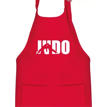 Kuchyňská zástěra Judo - Nápis - Dětská zástěra na vaření - Univerzální velikost ( Červená )