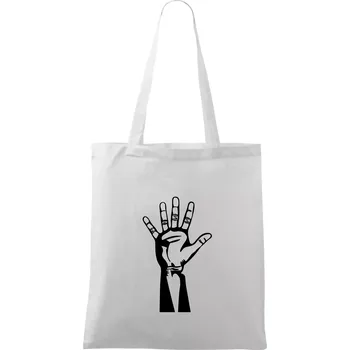 Papír černě - Taška bavlněná - 42 x 38 cm ( Bílá )