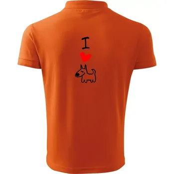 Pánská košile I love dogs - Polokošile pánská Pique Polo 203 - 5XL ( Oranžová )