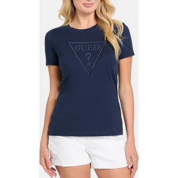 Dámské tričko Dámské modré triko Guess - Velikost M, Barva Modrá 56305 R3VI16
