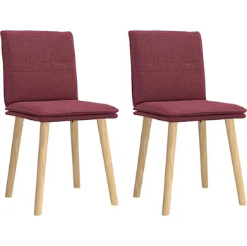 Jídelní židle OMAXI Jídelní židle 2 ks vínové textil 634146