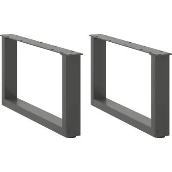 Stolová podnož OMAXI Nohy konferenčního stolku ve tvaru U 2 ks antracitové 70 x (30-31) cm ocelové 310859