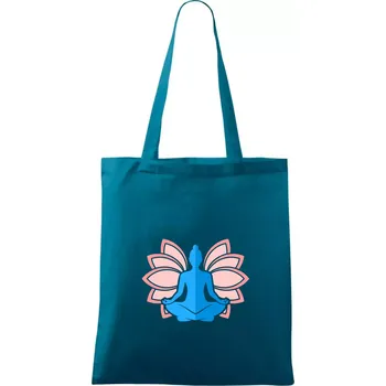 Lilie a budha - Taška bavlněná - 42 x 38 cm ( Petrolejová )