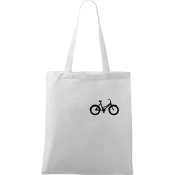 Obrázek kola na prsu městské kolo - Taška bavlněná - 42 x 38 cm ( Bílá )