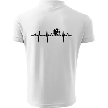 Pánská košile EKG basketbal - Polokošile pánská Pique Polo 203 - 4XL ( Bílá )