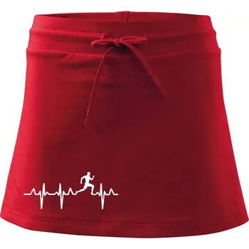 Dámská sukně EKG běžec - muž - Sportovní sukně - two in one - XL ( Červená )