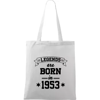 Nákupní taška Legends are born in 1953 - Taška bavlněná - 42 x 38 cm ( Bílá )