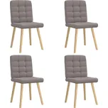 OMAXI Jídelní židle 4 ks taupe textil 566423